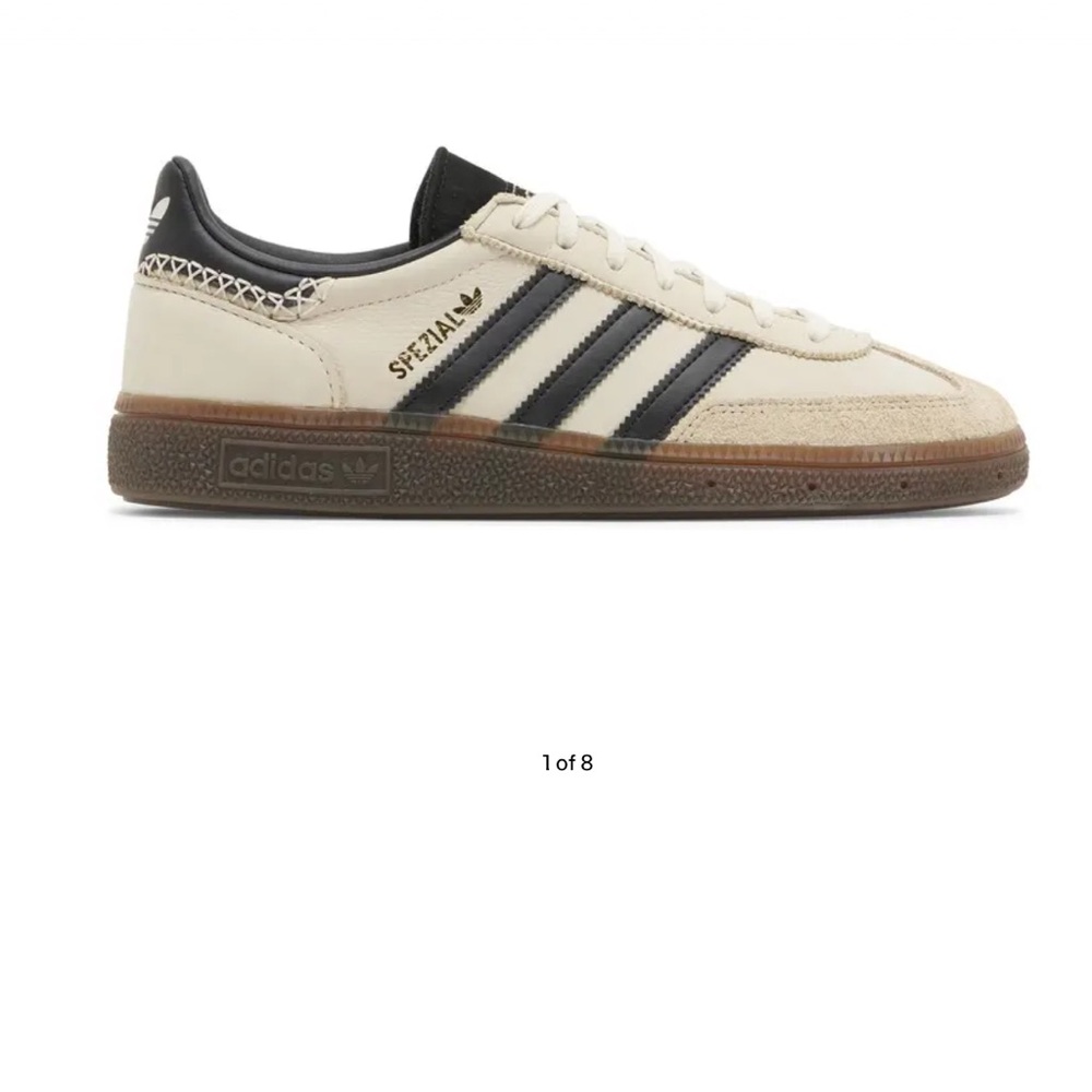 Adidas Handball Spezial Beige and Black Sneakers